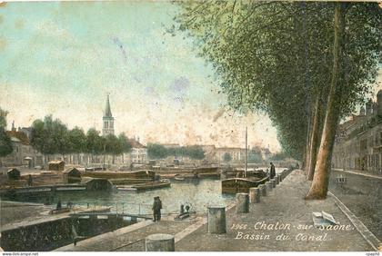 CPA Chalon sur Saone Bassin du Canal