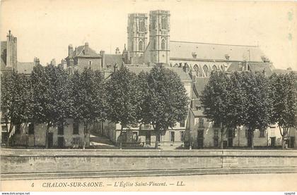 CPA Chalon sur saone L'Eglise Saint Vincent