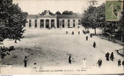 CPA Chalon Sur Saone La Gare