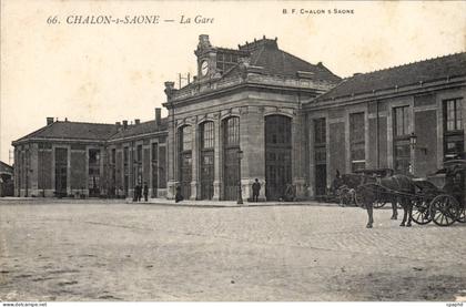 CPA Chalon Sur Saone La Gare