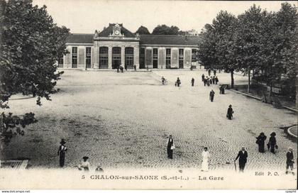 CPA Chalon Sur Saone La Gare