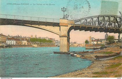 CPA Chalon sur Saone La Saone et les Quais