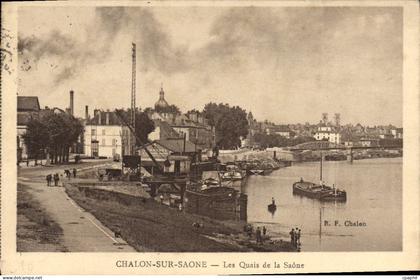 CPA Chalon Sur Saone Les Quais De La Saone