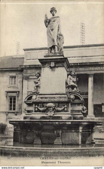 CPA Chalon sur Saone Monument Thevenin