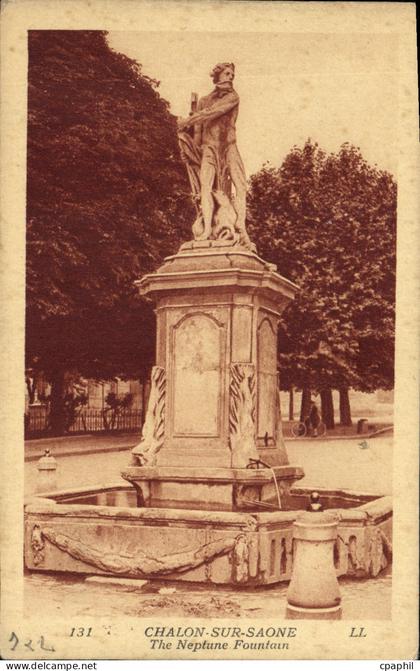 CPA Chalon Sur Saone Neptune Fontaine