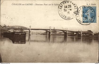 CPA Chalon sur Saone Nouveau Pont sur la Saone