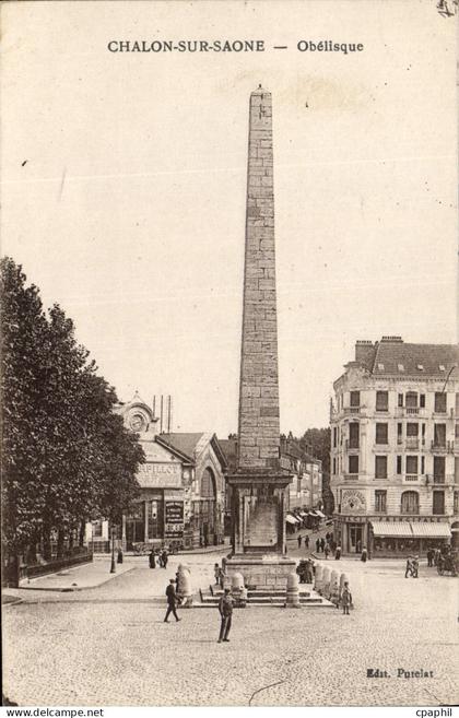 CPA Chalon Sur Saone Obelisque