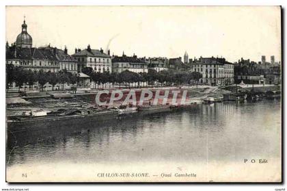 CPA Chalon sur Saone Quai Gambetta