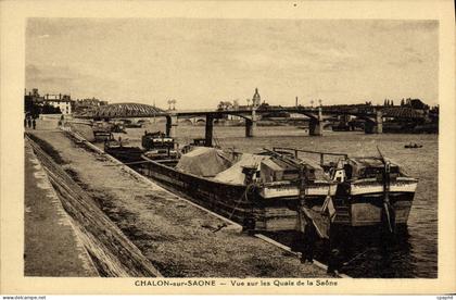 CPA Chalon sur Saone Vue sur les Quais de la Saone