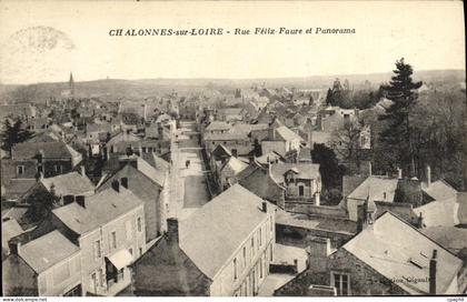 CPA Chalonnes Sur Loire Rue Felix Faure et panorama
