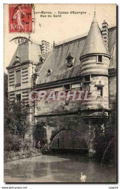CPA Chalons sur marne Caisse d'Epargne Rue du Gard