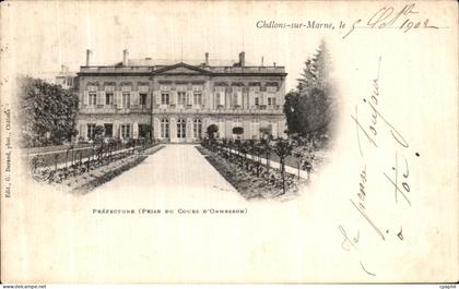 CPA Chalons Sur Marne La Prefecture Prise du cours d Ormesson