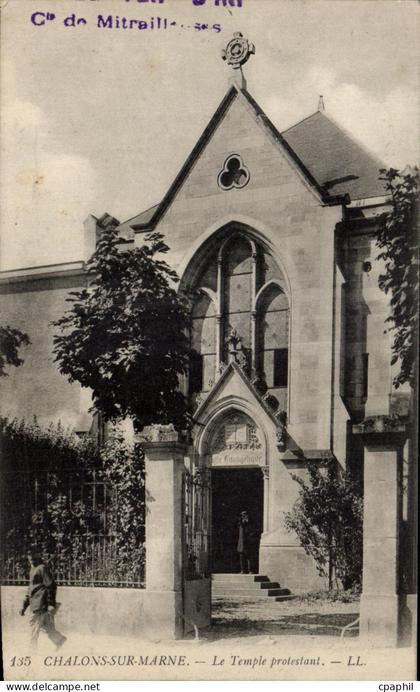 CPA Chalons sur Marne Le temple protestant