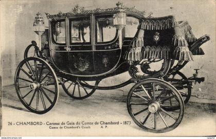 CPA Chambord Carosse De Gale Comte De chambord Comte De Chambord 1873