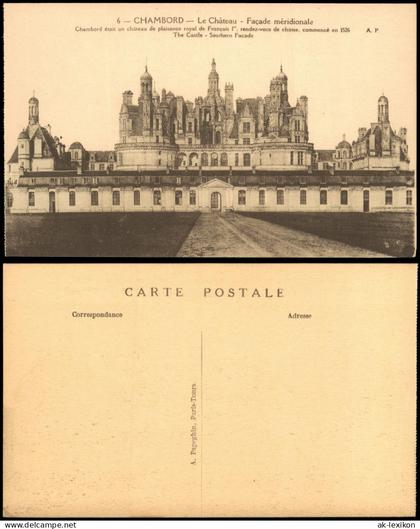 CPA Chambord Château de Chambord Schloss 1910