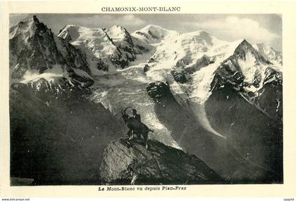 CPA Chamonix Mont Blanc Le Mont Blanc vu depuis Plan Praz Chevre Bouc