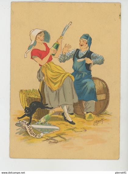 REGIONS - CHAMPAGNE -  Jolie carte fantaisie signée MAUDY