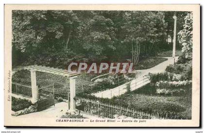 CPA Champagnole Le grand hotel Entree du parc