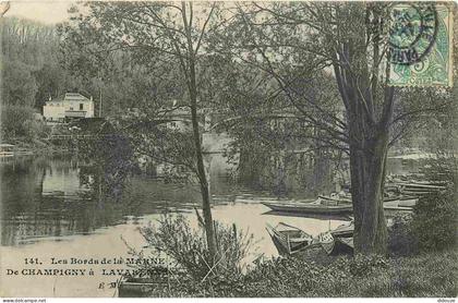 Carte Postale Ancienne - 94 - Champigny sur Marne - Les bords de la Marne - de Champigny à La Varenne - CPA - Oblitérati