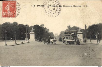 CPA Paris L'Avenue Des Champs Elysees