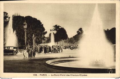 CPA Paris le Rond Point les Champs Elysees