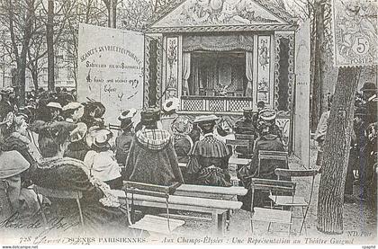 REPRO Scenes Parisiennes Aux Champs Elysees Une Representation au Theatre Guignol