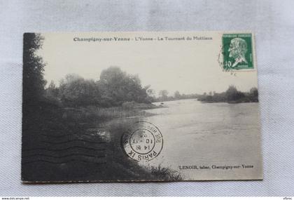 Champigny sur Yonne, l'Yonne, tournant du Mottiaux, Yonne 89