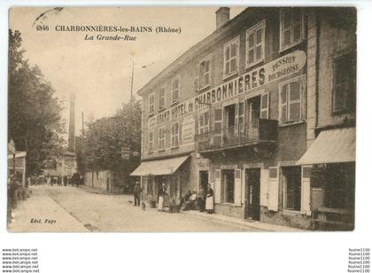 CHARBONNIERE LES BAINS la grande rue le grand hôtel
