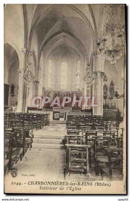 CPA Charbonnieres Les Bains Interieur de L Eglise