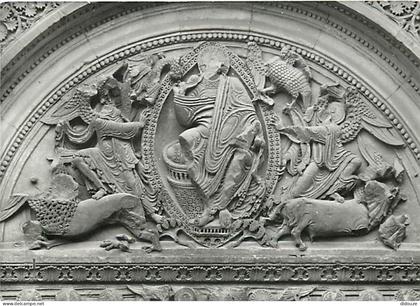 Carte Postale - 42 - Charlieu - Abbaye bénédictine de Charlieu - Christ en majesté (tympan XlIe siècle) - Art Religieux