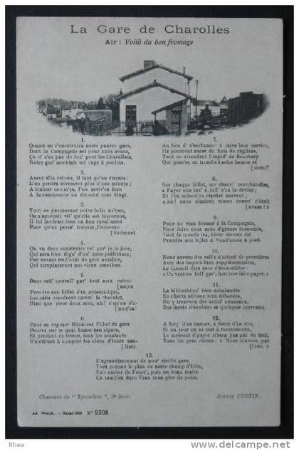 71 Charolles gare chanson furtin    D71D  K71106K  C71106C RH017961