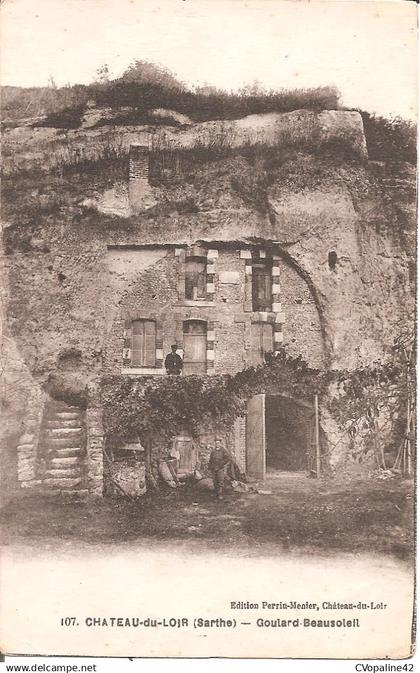 CHATEAU-du-LOIR (72) Goutard Beausoleil (Habitation dans le rocher)