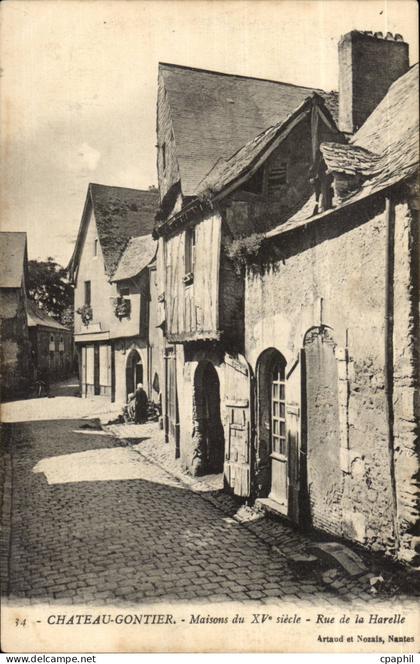 Chateau Gontier CPA Maisons du 15eme Rue de la Harelle