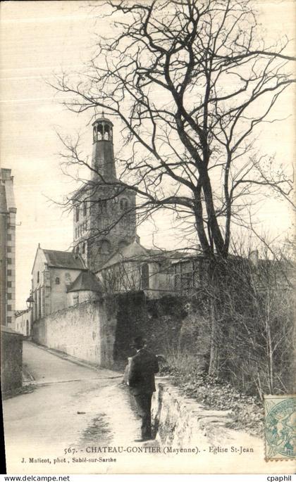 CPA Chateau Gontier L Eglise Saint Jean