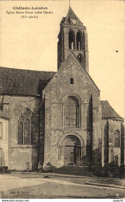 CPA Chateau Landon Eglise Notre Dame