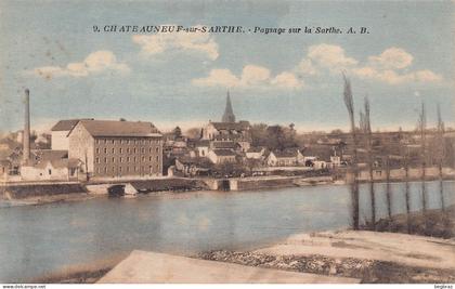 CHATEAUNEUF SUR SARTHE     PAYSAGE SUR LA   SARTHE
