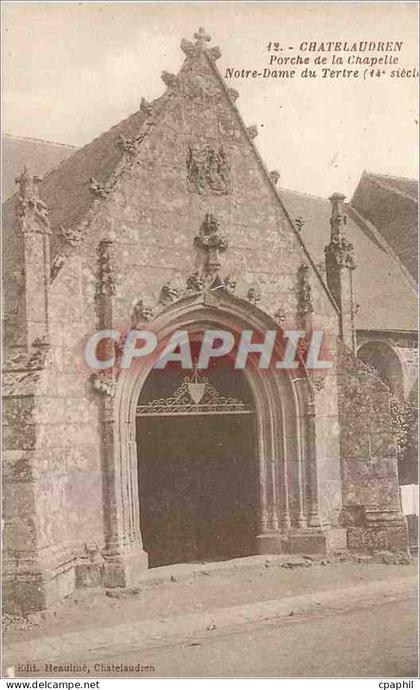 CPA Chatelaudren Porche de la Chapelle Notre Dame du Tertre