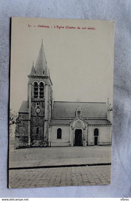 Cpa 1918, Chatenay, l'église, Hauts de Seine 92