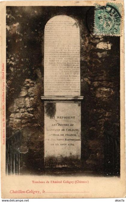 CPA CHATILLON-COLIGNY le Tombeau de Amiral COLIGNY (Chateau) (228475)