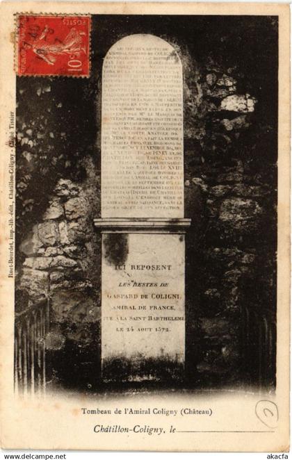 CPA CHATILLON-COLIGNY - Tombeau de l'Amiral Coligny - Chateau (632374)