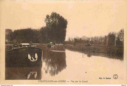 45 - Chatillon sur Loire - Vue sur le Canal - CPA - Oblitération de 19 - Voir Scans Recto-Verso
