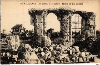 CPA Chaulnes les ruines de l'eglise (1498850)
