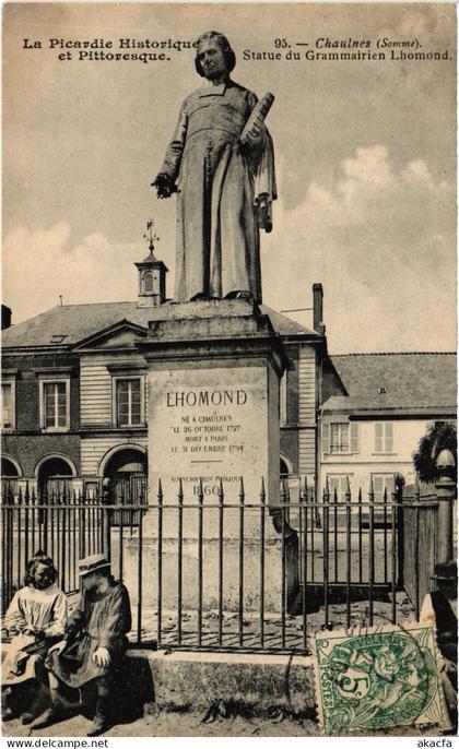CPA Chaulnes Statue Lhomond (1498859)