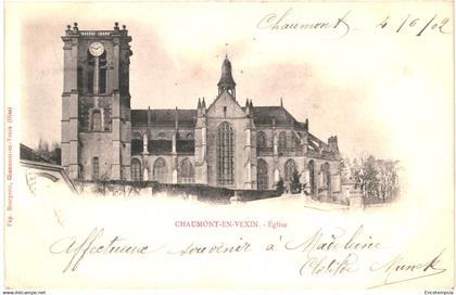 CPA Carte postale France  Chaumont-en-Vexin  L'église 1902  VM84885