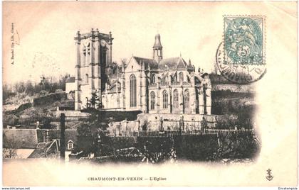 CPA Carte postale France  Chaumont-en-Vexin  L'église début 1900 VM84886
