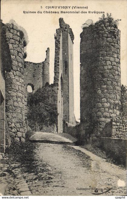 CPA Chauvigny (Vienne) Ruines du Chateau Baronnial des Eveques