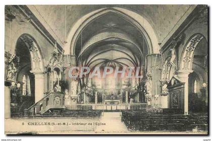 CPA Chelles S et M interieur de l'Eglise
