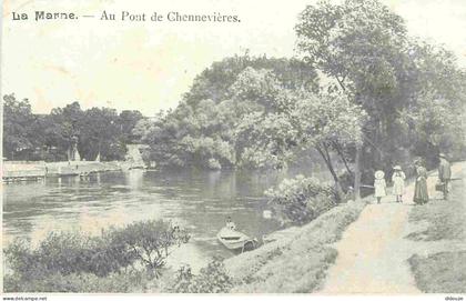 Carte Postale - 94 - Chennevières sur Marne - La Marne - Au Pont de Chennevières - CPA - Voir Scans Recto-Verso - Poscar
