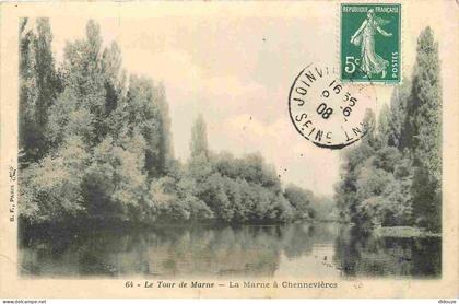 Carte Postale Ancienne - 94 - Chennevieres sur Marne - Le Tour de Marne - La Marne à Chennevières - CPA - Oblitération d