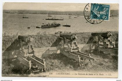 Cherbourg La Batterie de Salut et la Rade